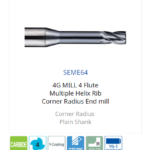 Mũi phay 4 me cổ dài (Corner Radius) SEME64