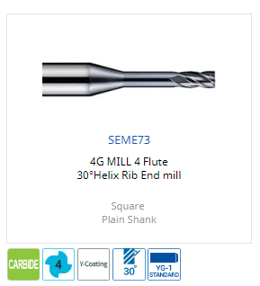 Mũi phay 4 me cổ dài SEME73