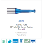 Mũi phay 2 me cắt (Corner Radius) G8A52