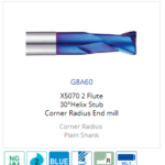 Mũi phay 2 me corner radius G8A60